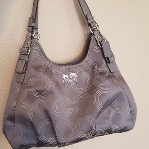 Coach Madison Maggie Gray Dotted Signature Tote
